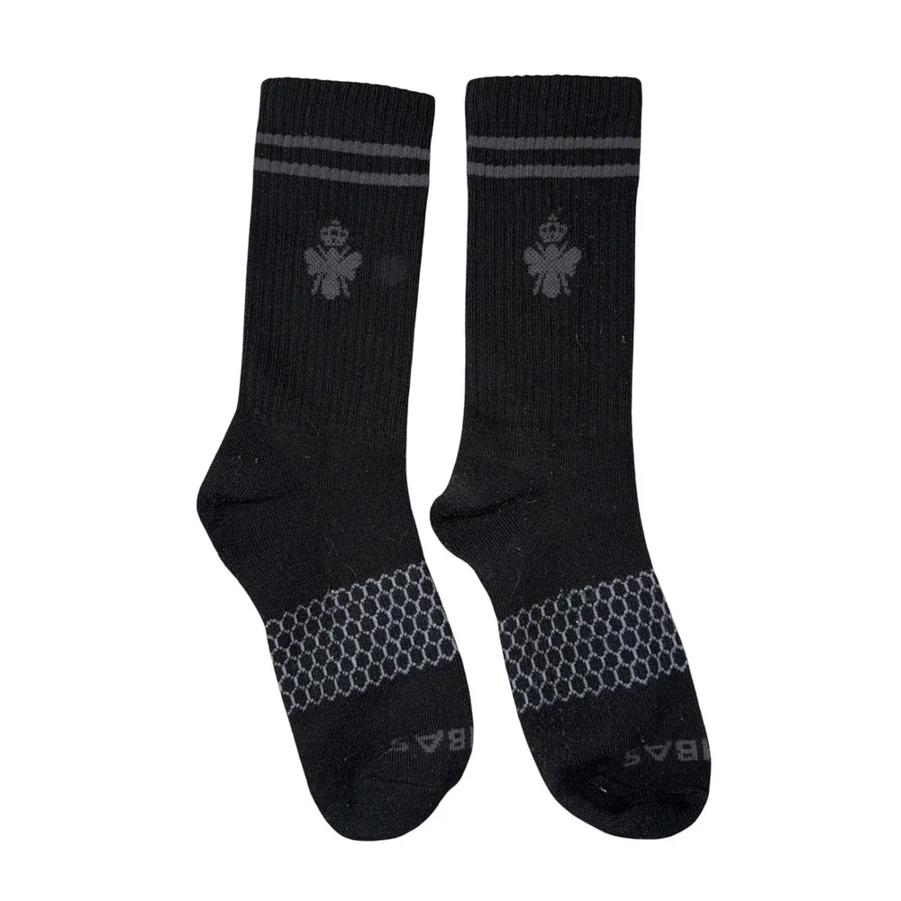 Bombas Calf Socks Mens One‎ Size Black Excellent Bee Better Crown Crest